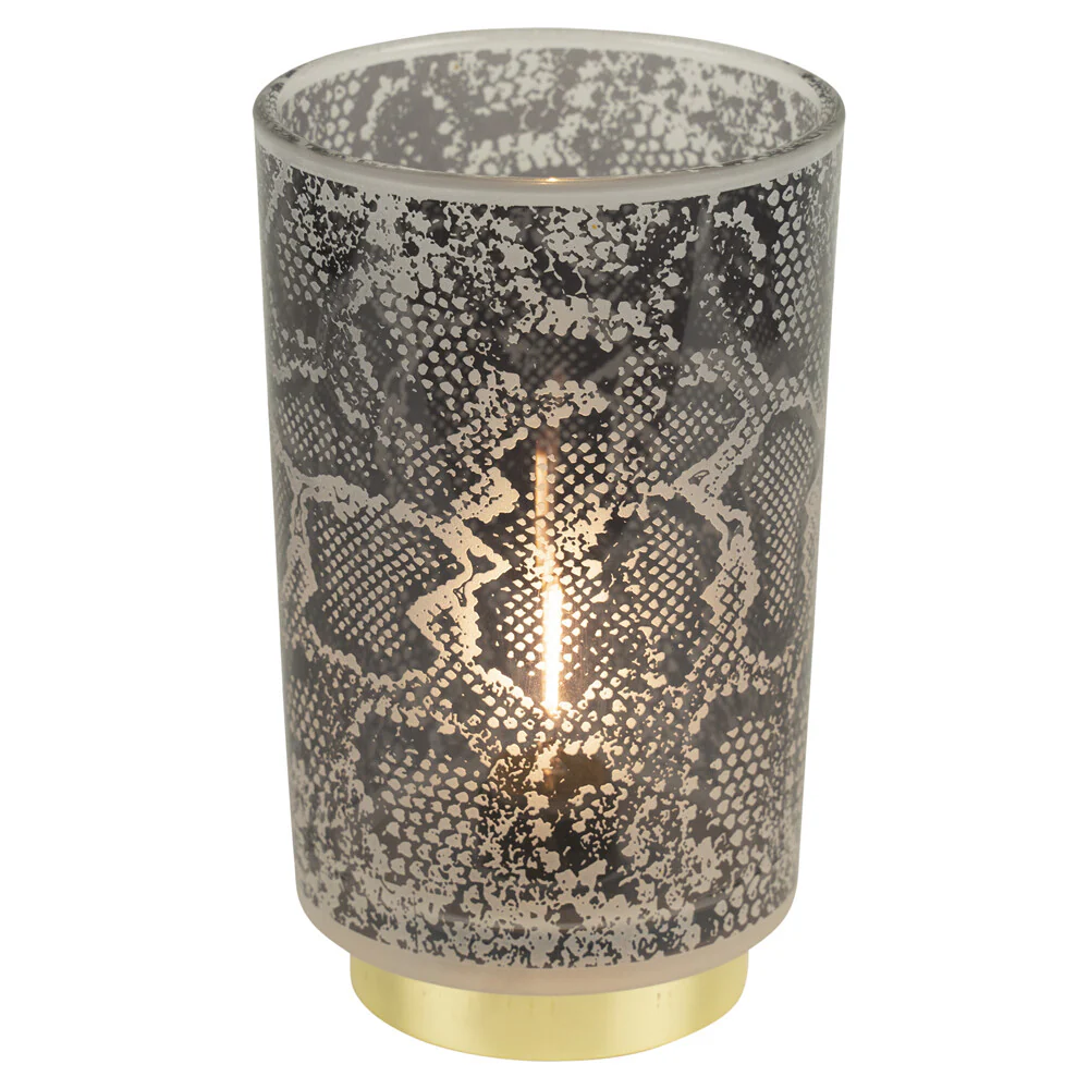 Tafellamp Slangenprint Grijs Goud | 2 formaten - Afbeelding 3